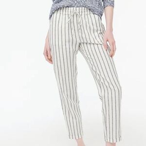 J‎ Crew Slim EOE Lounge Pants Banker Stripe Red White L NWT in packaging